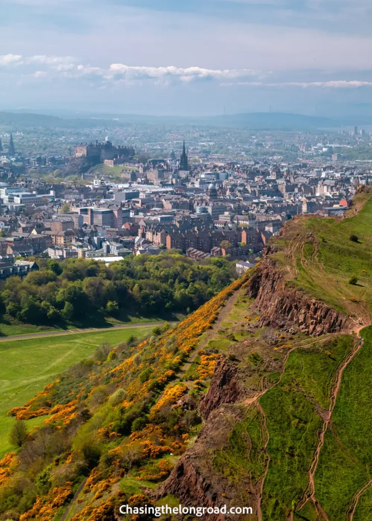 view over Edinburgh from Arthur's Seat